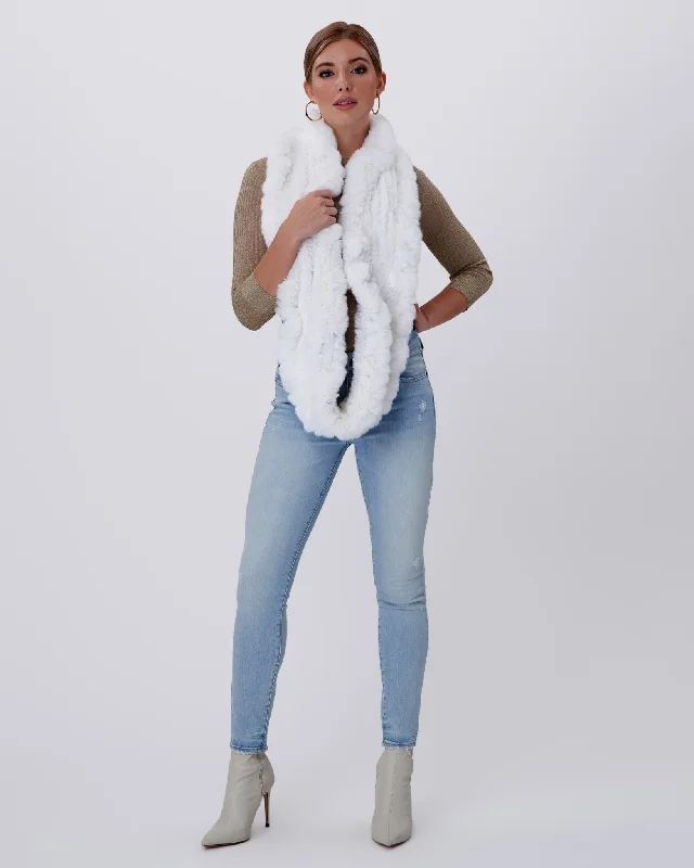 Knit Rex Rabbit Infinity Scarf