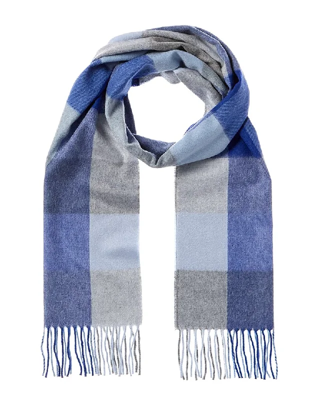 Amicale Cashmere Buffalo Check Cashmere Scarf