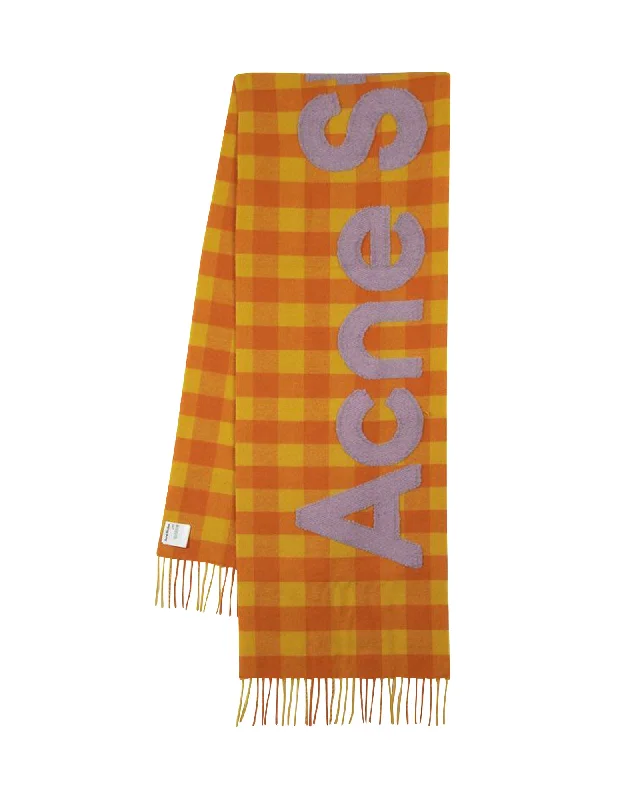 Veda Scarf - Acne Studios - Wool - Orange/Purple