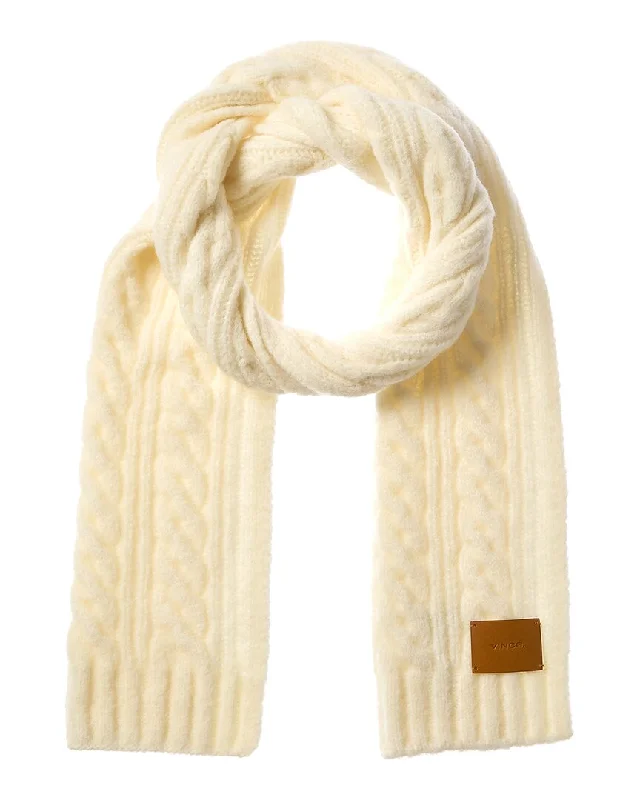 Vince Airspun Cable Wool-Blend Scarf