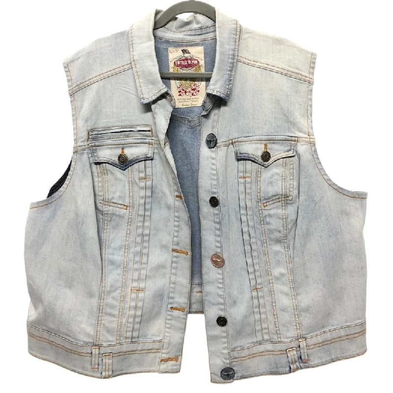 Vest Other By Avenue In Blue Denim, Size:4X