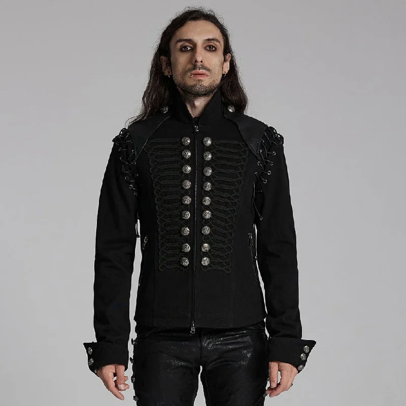 Men's Punk Lace-up Buttons Jacket