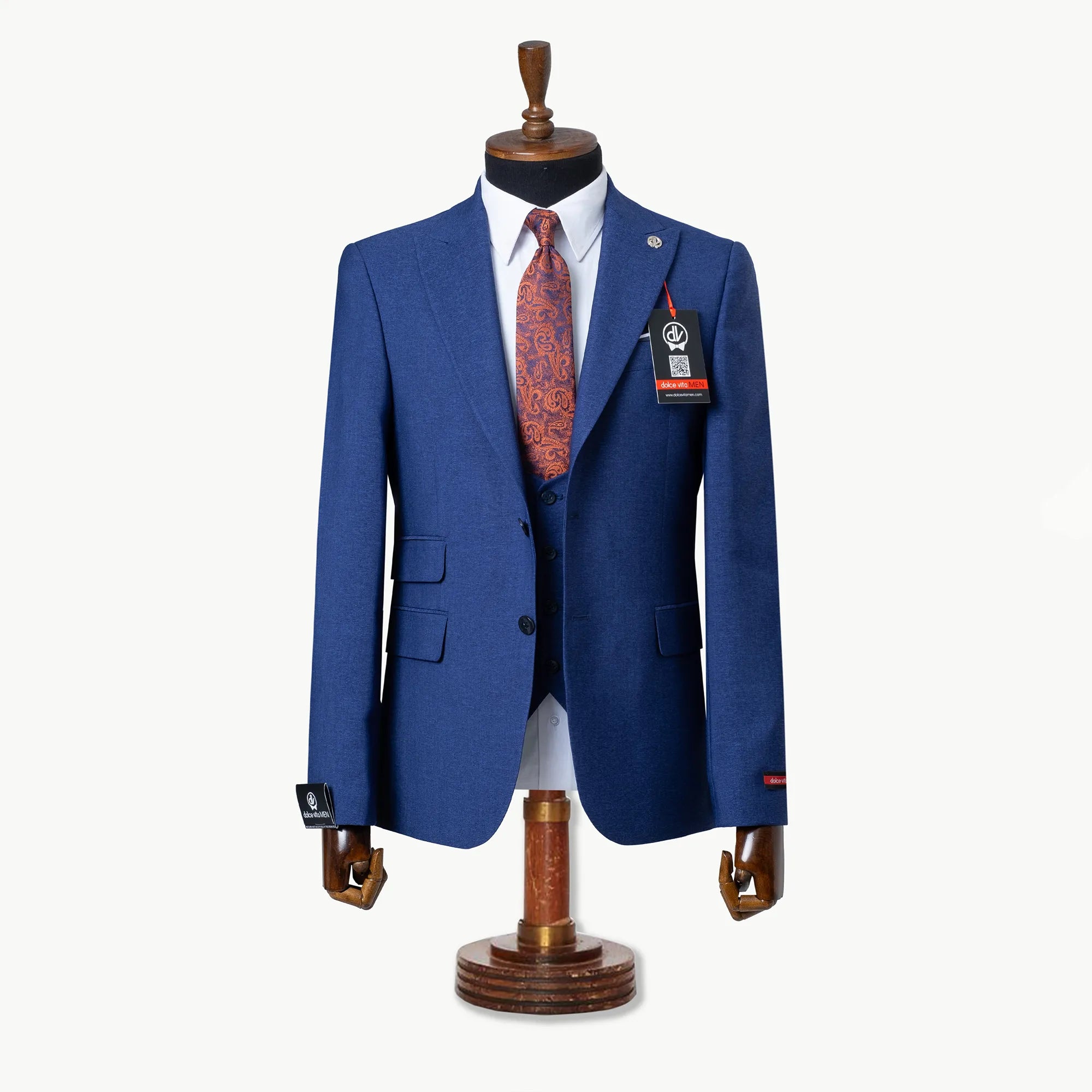 Calvin | Royal Blue 3-Piece Tailored-Fit Suit