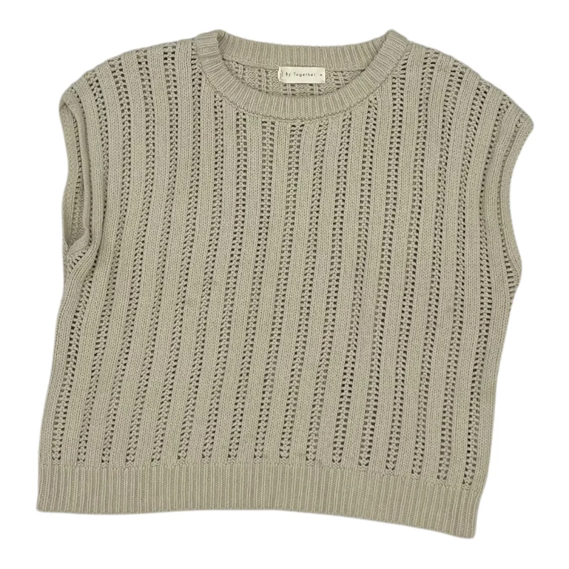 Vest Sweater By By Together In Tan, Size:M