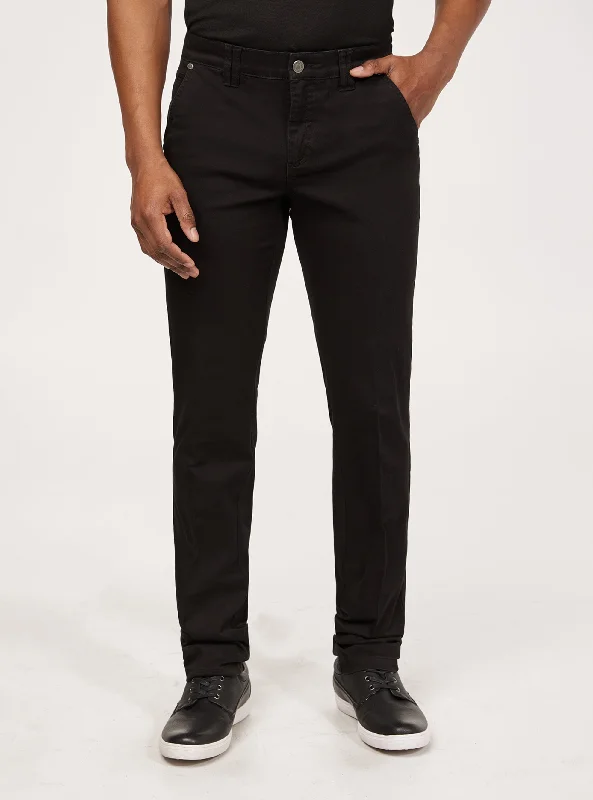 Black Stretch Twill Pants