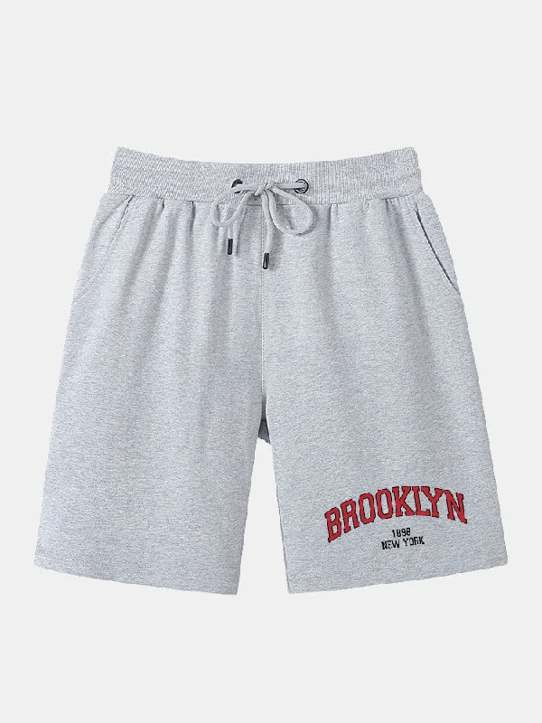 Brooklyn Print Mid Length Shorts