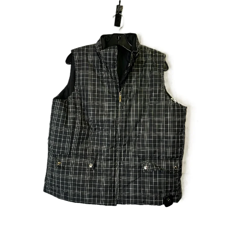 Vest Puffer & Quilted By Jones New York In Black, Size: L