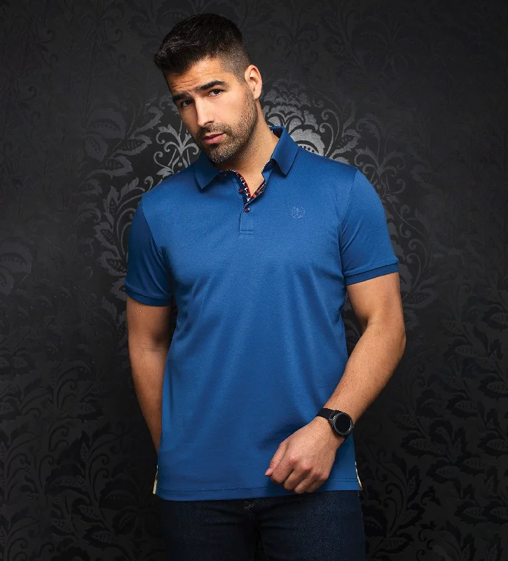 Au Noir Short Sleeve Eagle Knit Polo