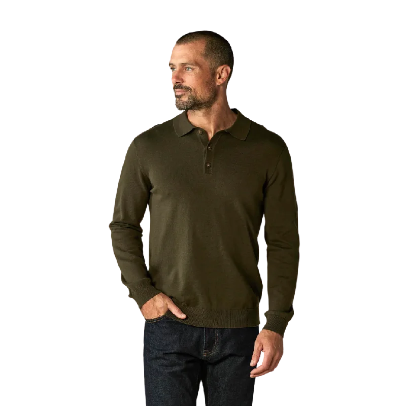 Robles Knit Long Sleeve Polo - Alpine