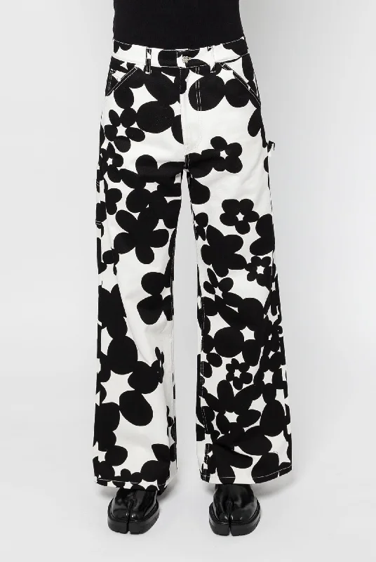 Marni Mens Black Floral Pants