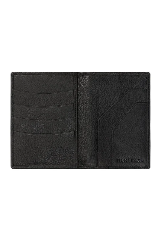 Black Leather Passport Holder