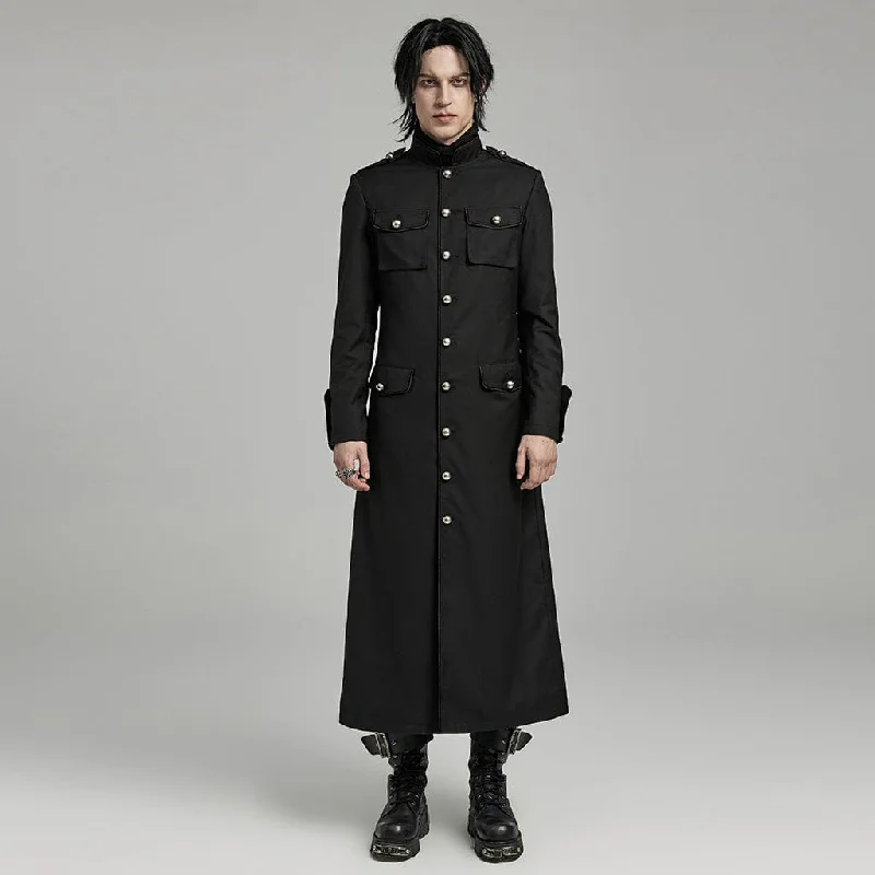 Men's Gothic Stand Collar Big-pocket Coat