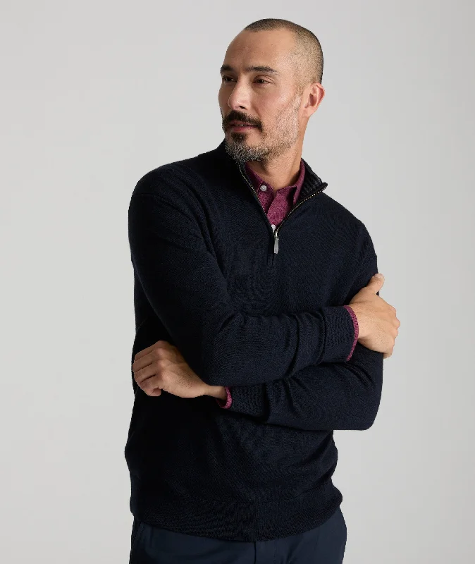 Merino Wool Quarter-Zip Sweater