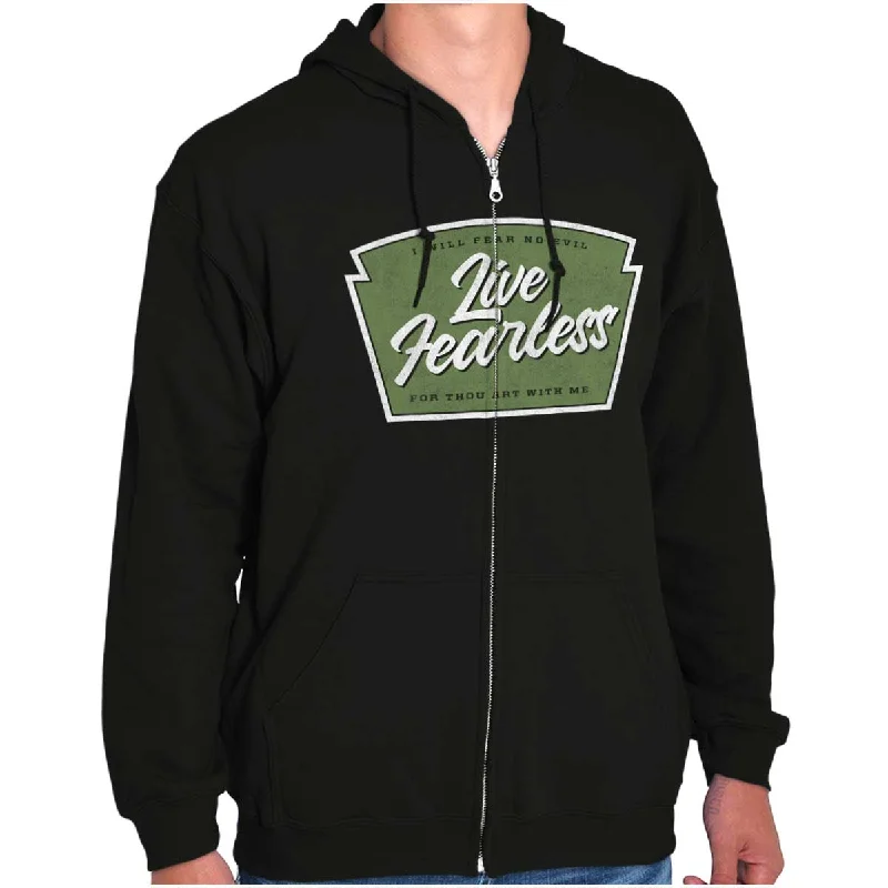 Live Fearless in God Zip Hoodie