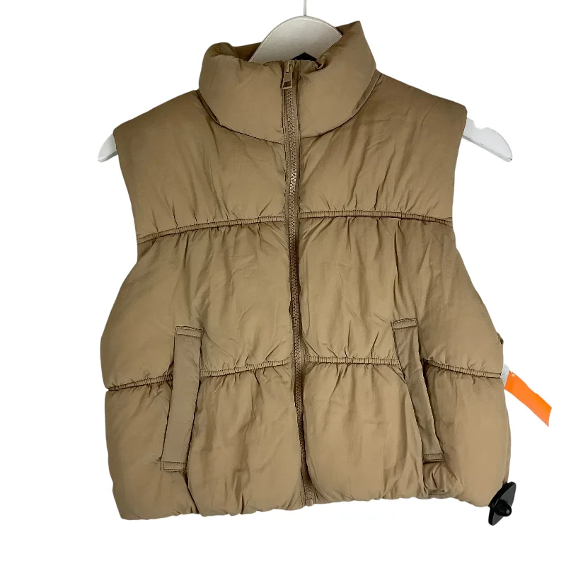 Vest Puffer & Quilted By Love Tree In Brown, Size: M