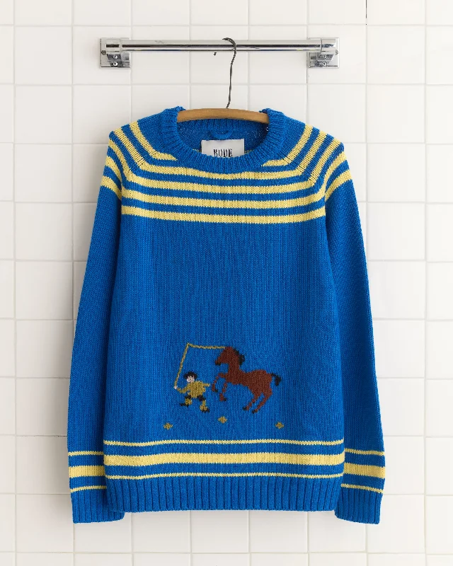 Pony Lasso Sweater - Blue Multi