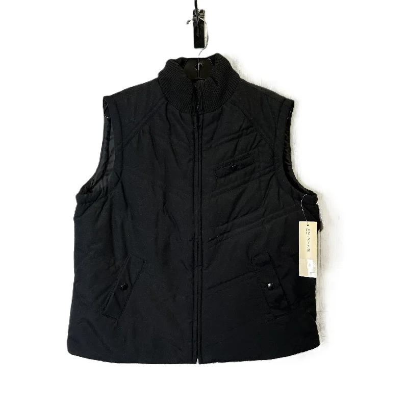 Vest Puffer & Quilted By Jones New York In Black, Size: L