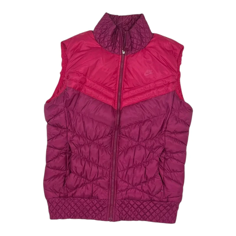 Vest Puffer & Quilted By Nike Apparel In Pink, Size:M