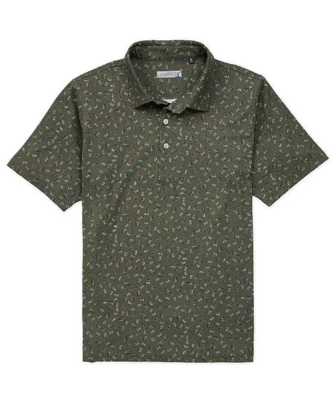 Westport Lifestyle Short Sleeve 'Tees' Printed Performance Polo Knit Shirt