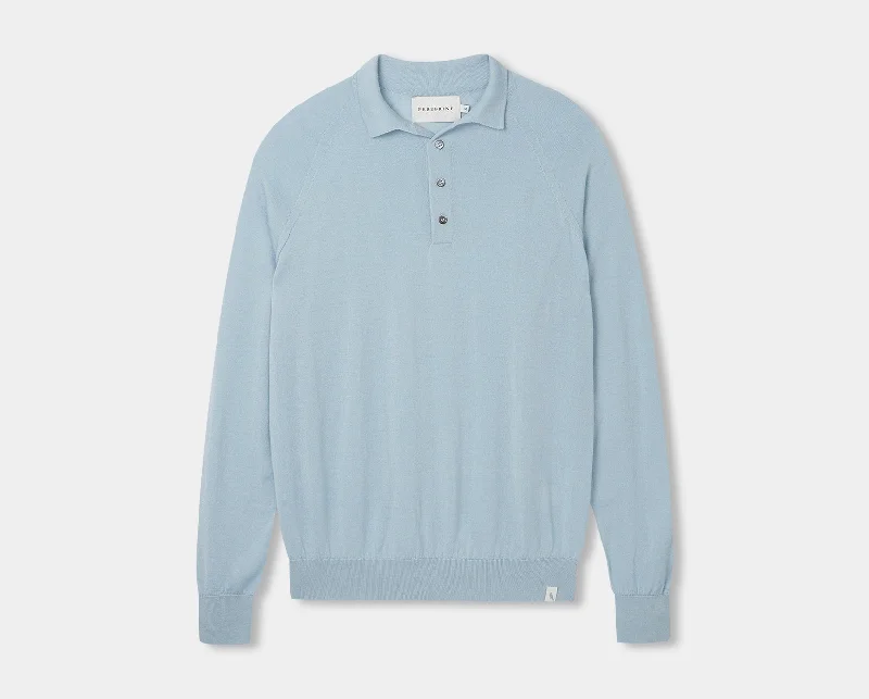 Ocean Long Sleeve Wool Polo