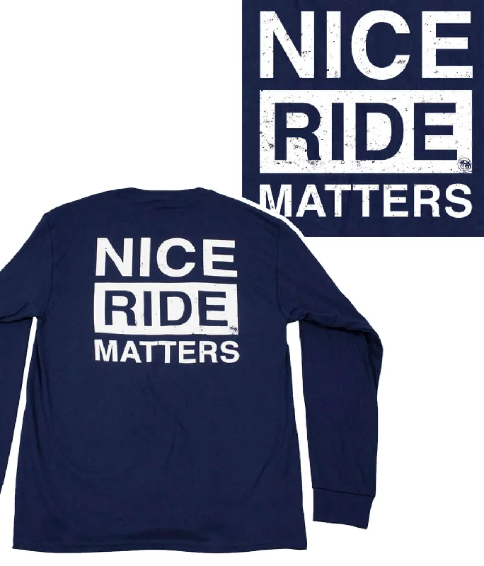 NICERIDE Matters - Hanes Pre-Shrunk 100% Cotton Men's Long Sleeve Shirt