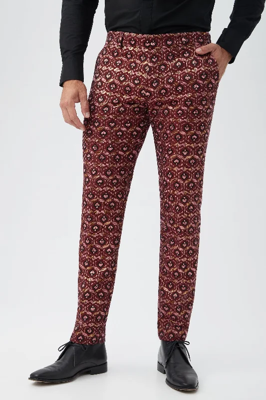 Clyde Joujou Jacquard Slim Trousers