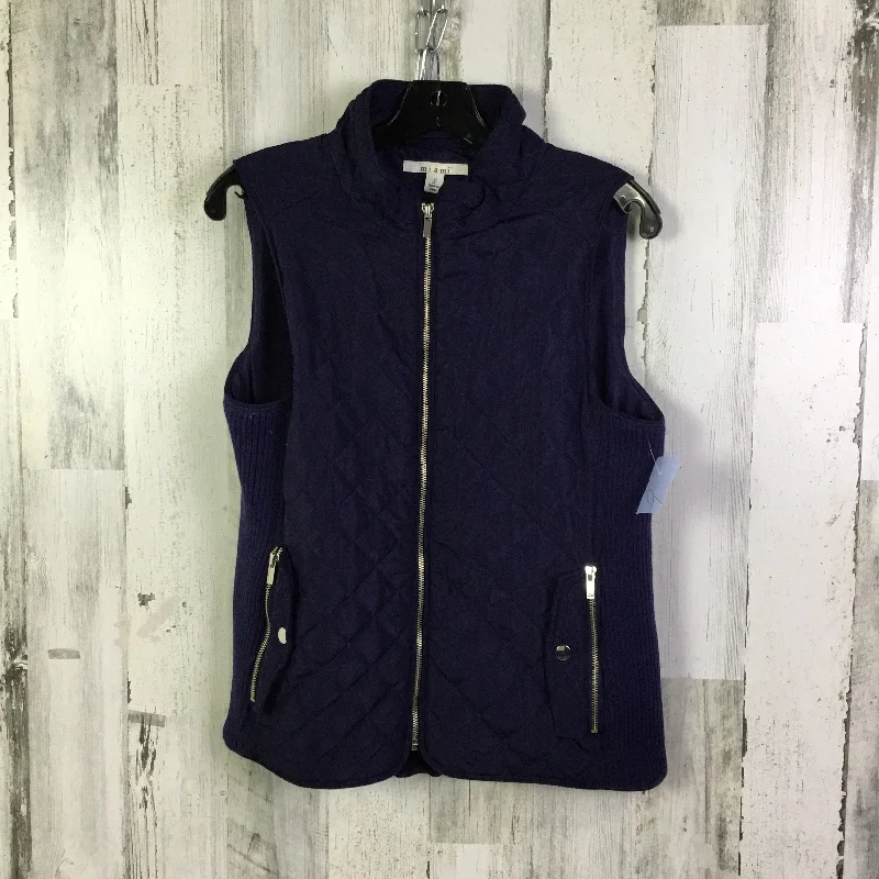 Vest Puffer & Quilted By Mi Ami In Navy, Size: S