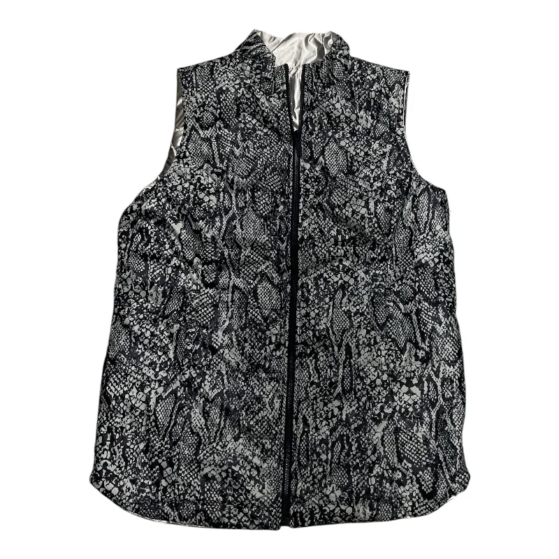 Vest Puffer & Quilted By Chicos In Snakeskin Print, Size: L