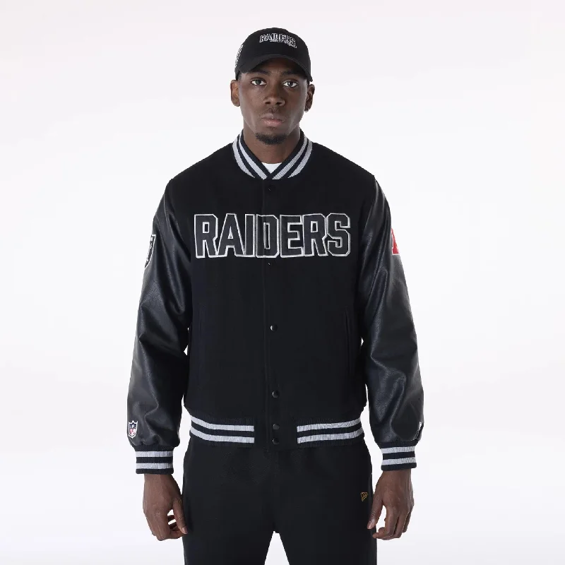 Las Vegas Raiders NFL Black Varsity Jacket