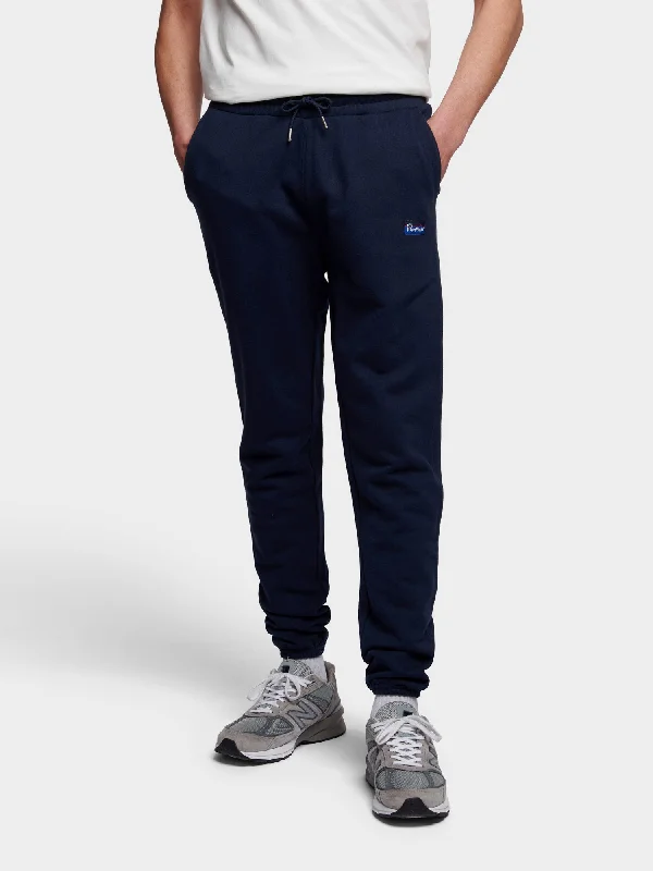 Penfield Mens Original Logo Jogger in Navy Blue