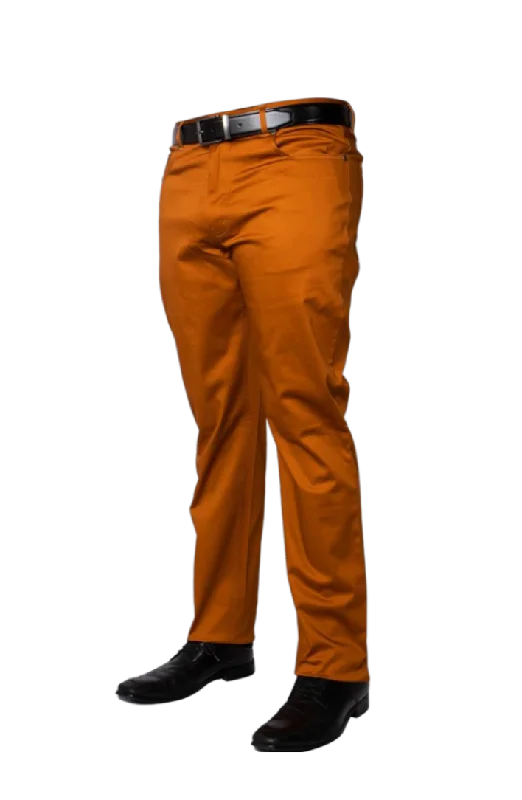 Copper Prestige Men's Classic Fit Jeans Stretch Material Chino Pants