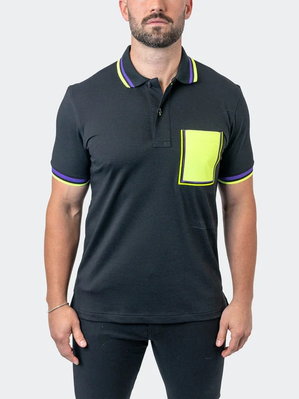 Maceoo Stretch Short-Sleeve Polos | Polo TipMilano Black