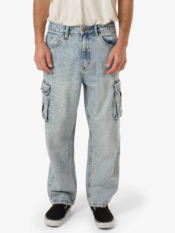 Big Slacker Denim Cargo Jean - Tainted Blue