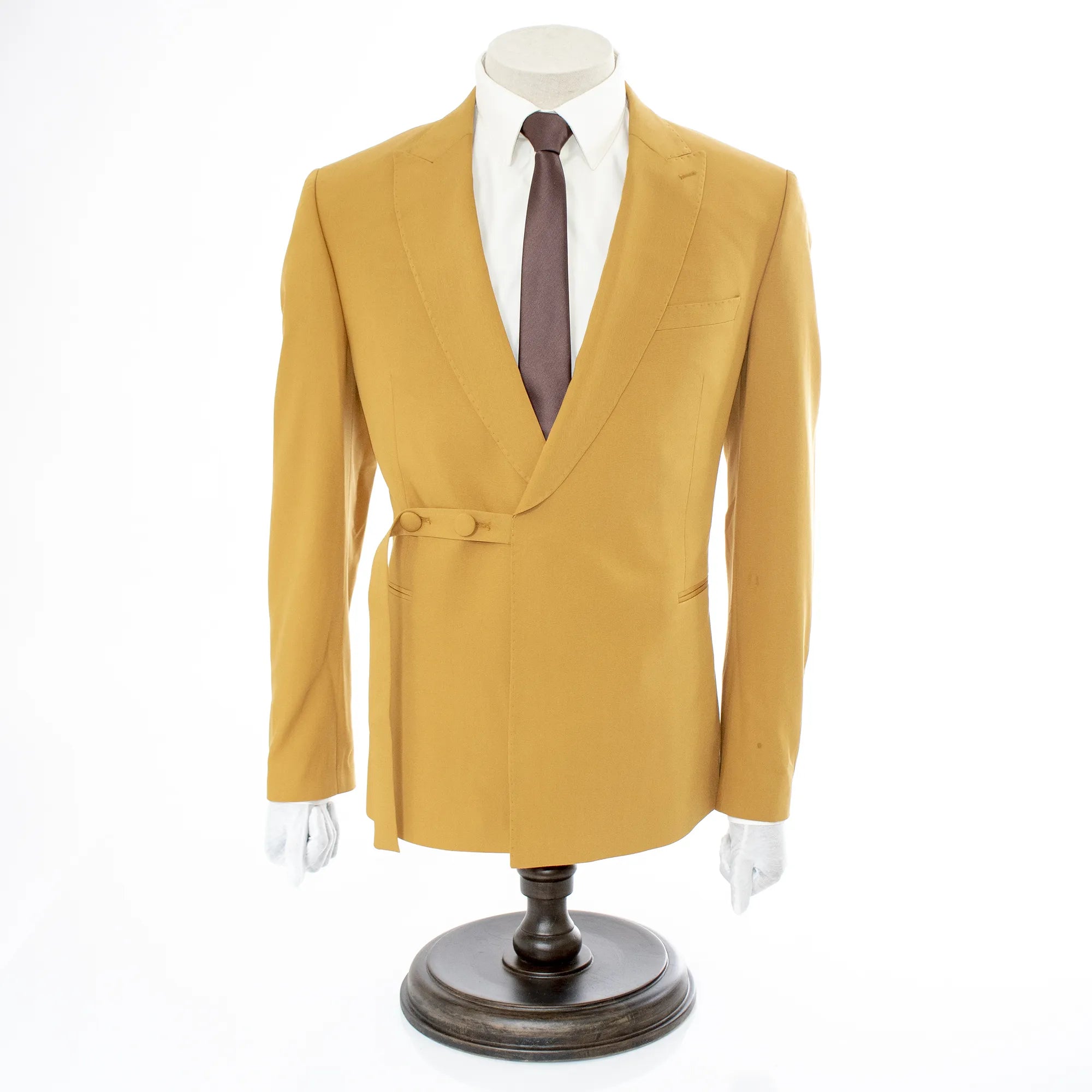 Mustard Strapped 2-Piece Slim-Fit Suit