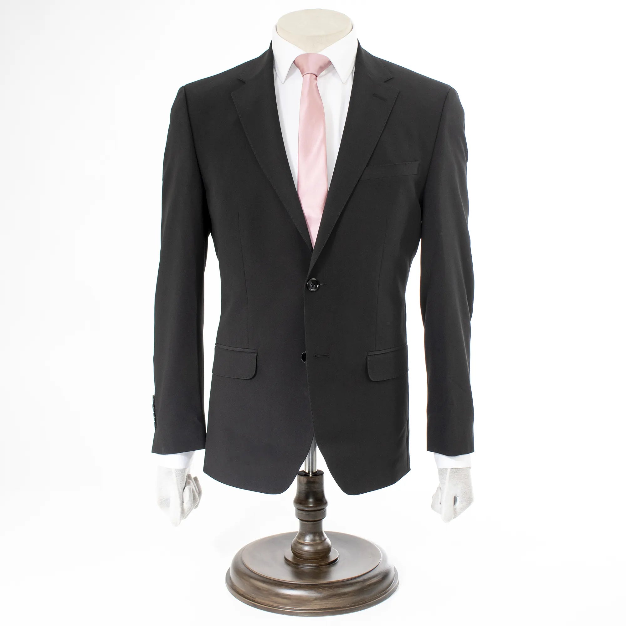 Black Stretch Slim-Fit 2-Piece Suit