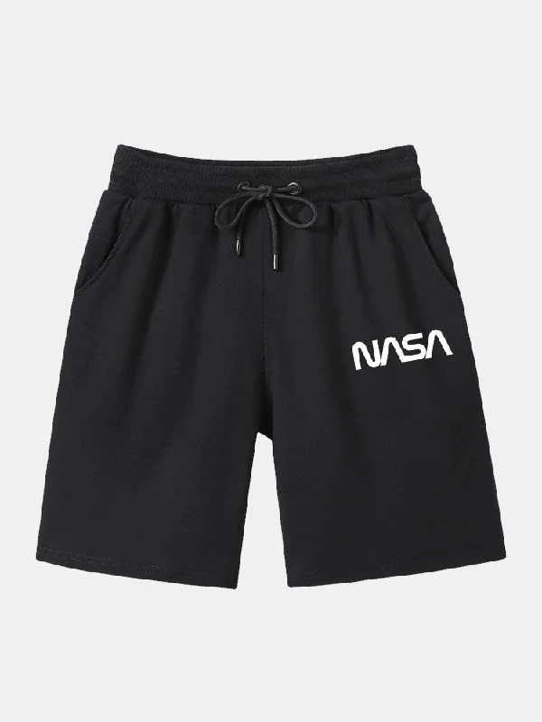 NASA Print Mid Length Shorts