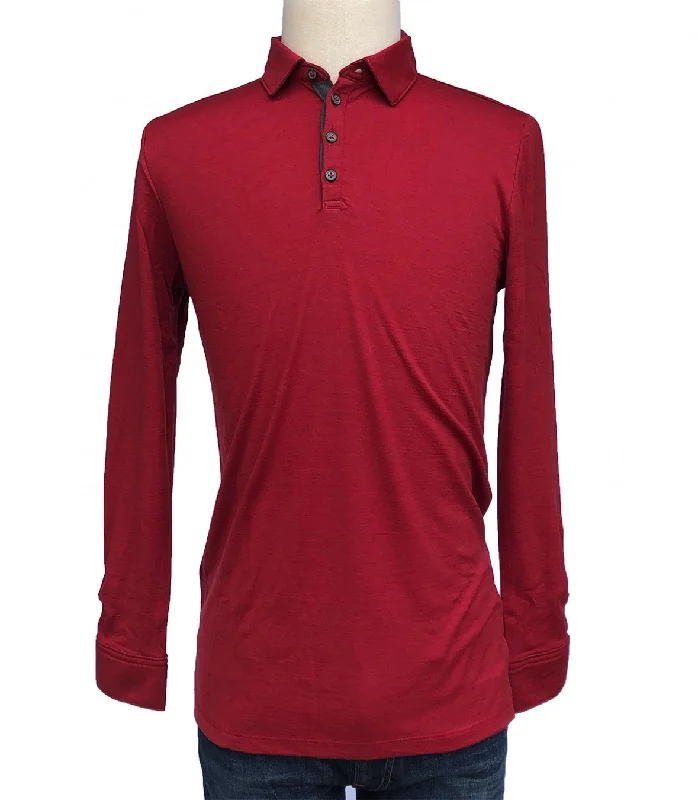 Wool Long Sleeve Polo