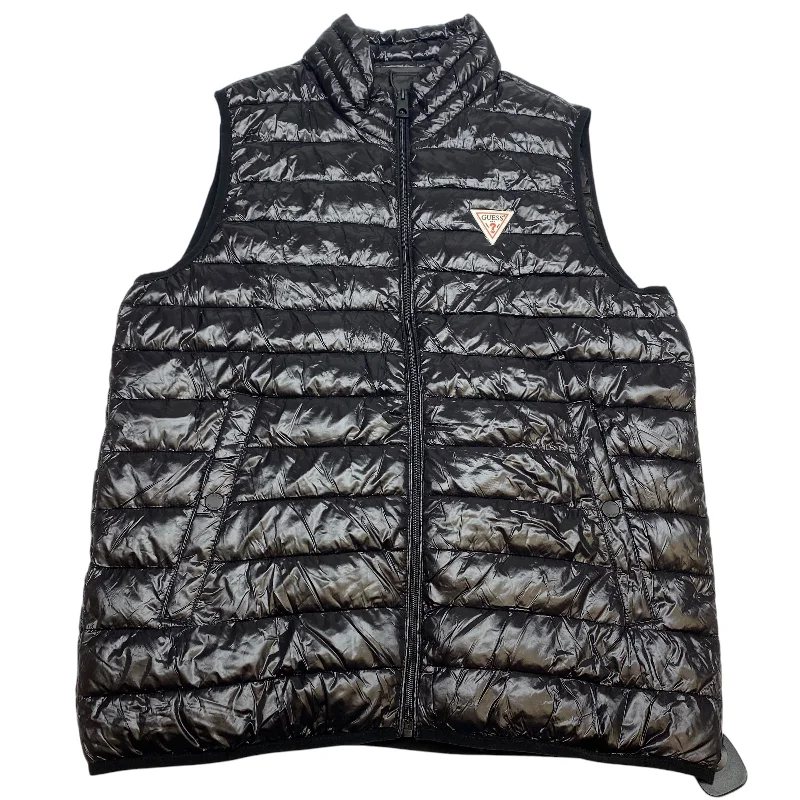 Vest Puffer & Quilted By Guess In Black, Size: M