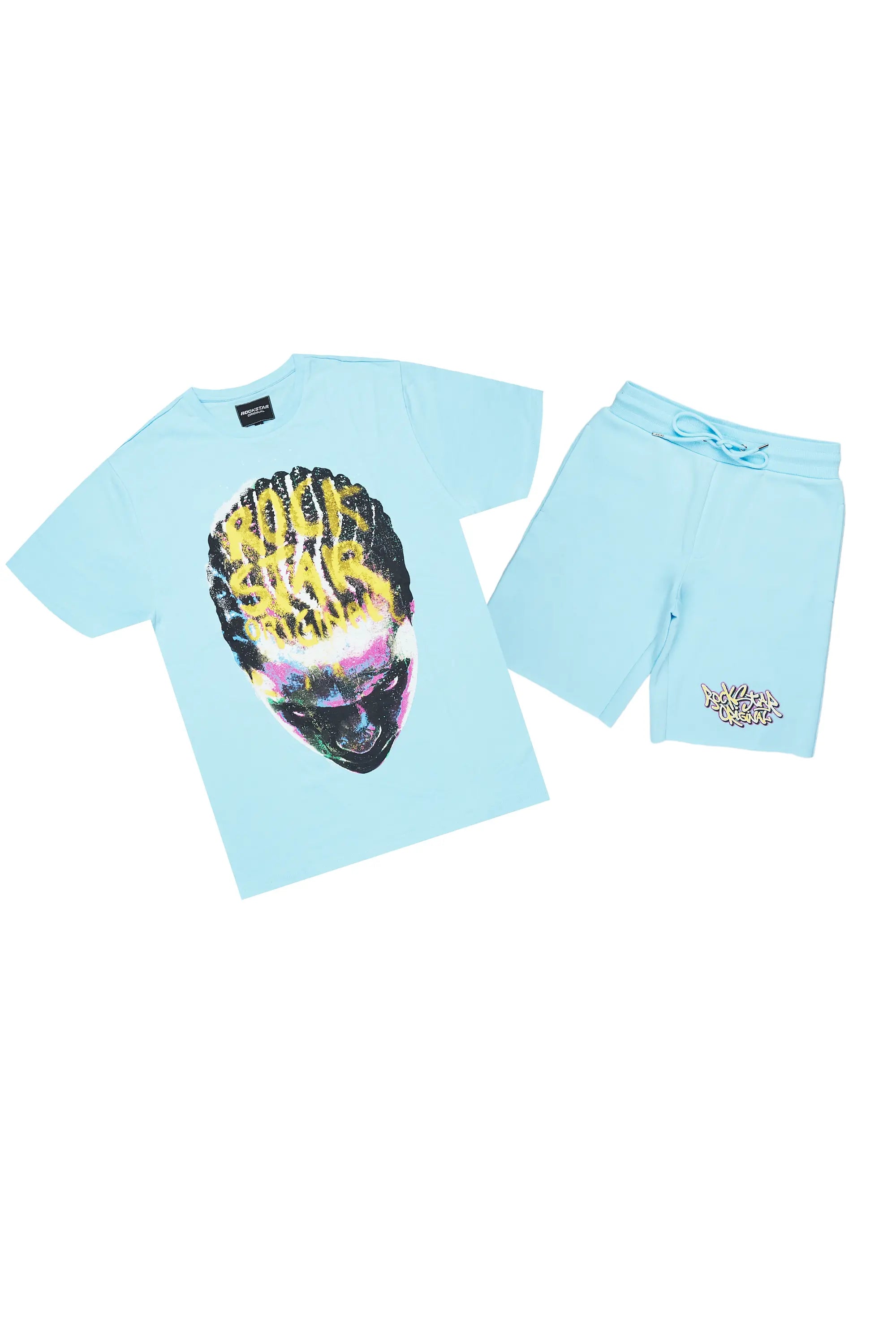 Hair Baby Blue T-Shirt/Short Set