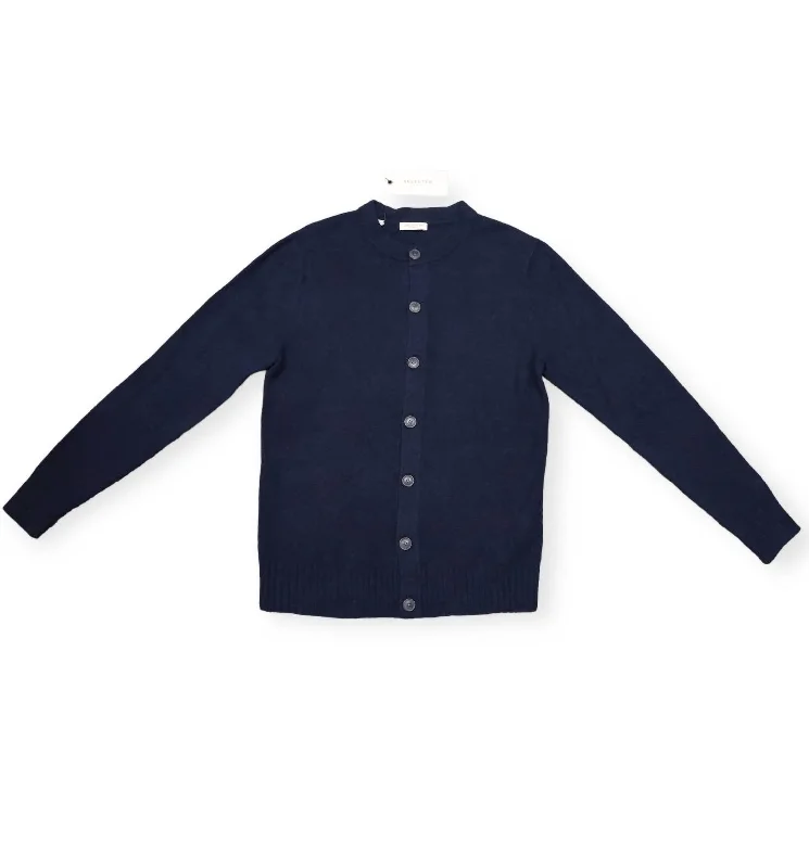 Men's Bart Cardigan Sweater Peacoat In Navy