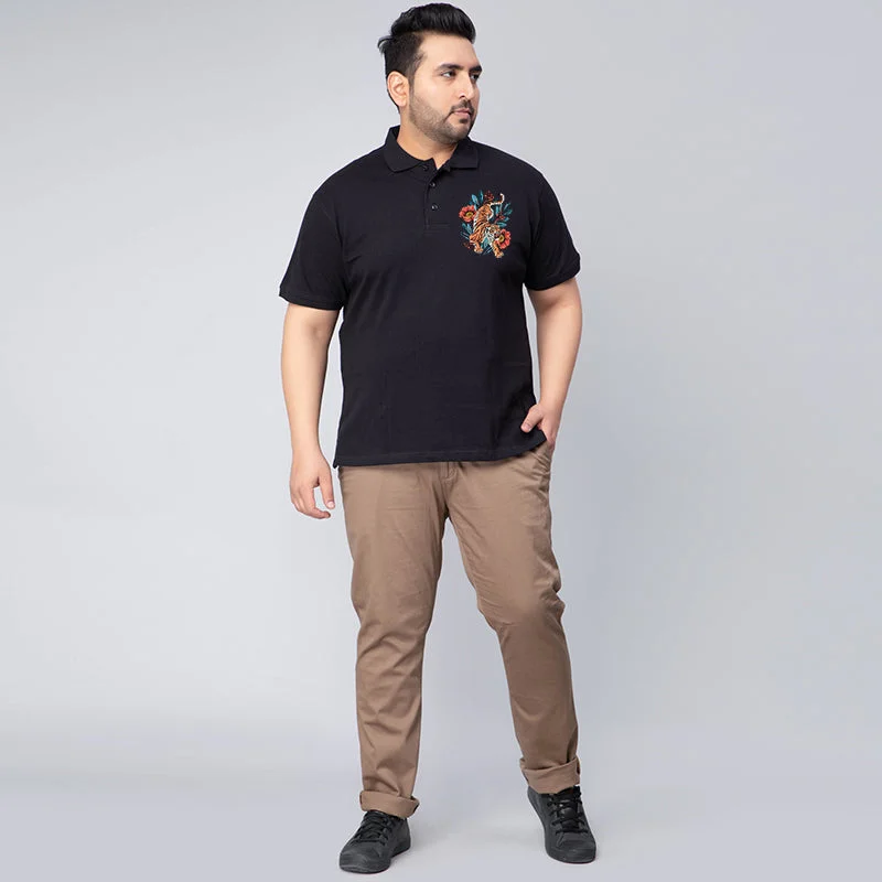 Roaring Tiger Plus Size Polo T-shirt