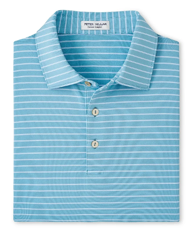 Peter Millar Short Sleeve Drum Stripe Performance Polo Knit Shirt