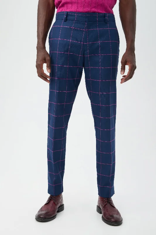 Clyde Cross Town Check Slim Trousers