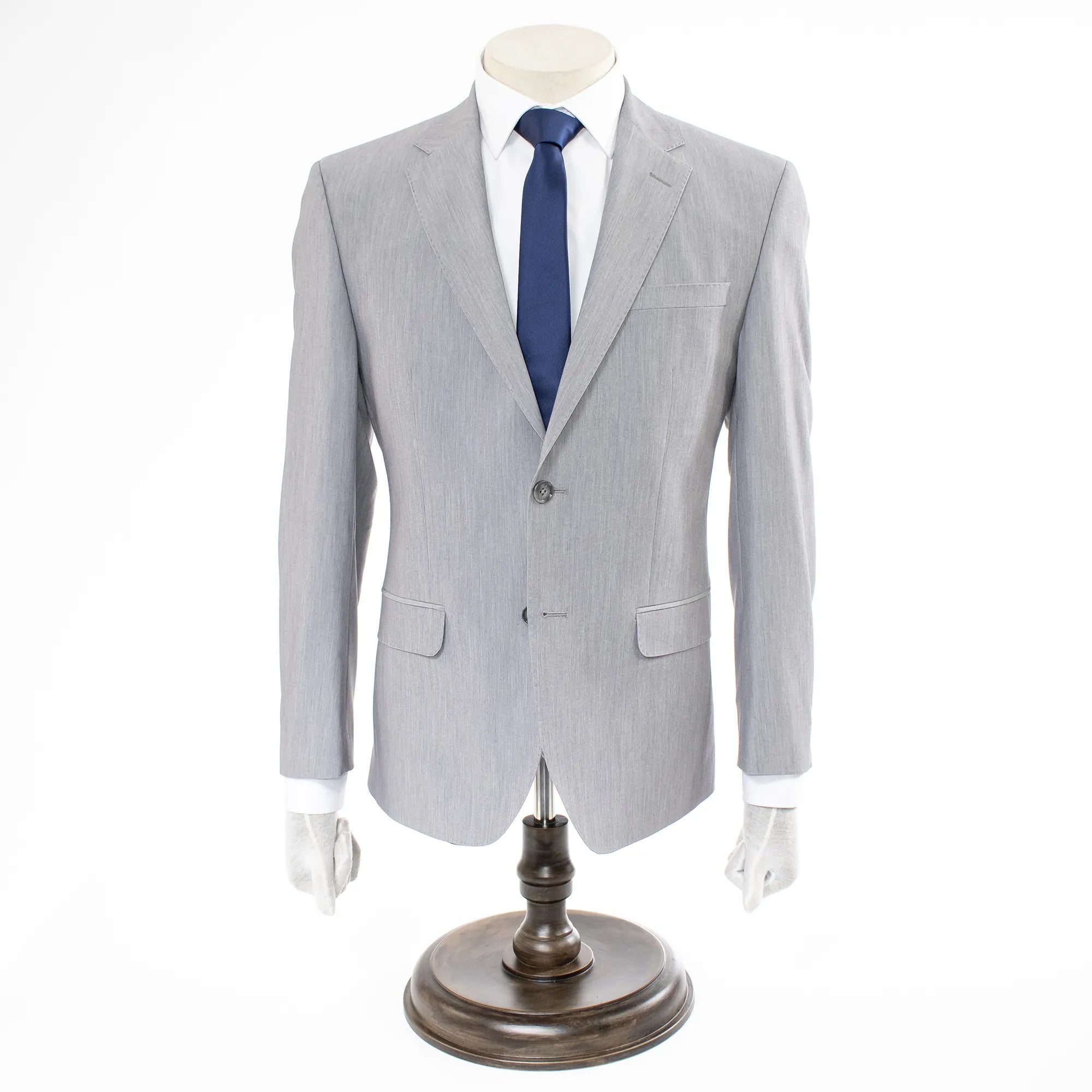 Light Gray Stretch Slim-Fit 2-Piece Suit