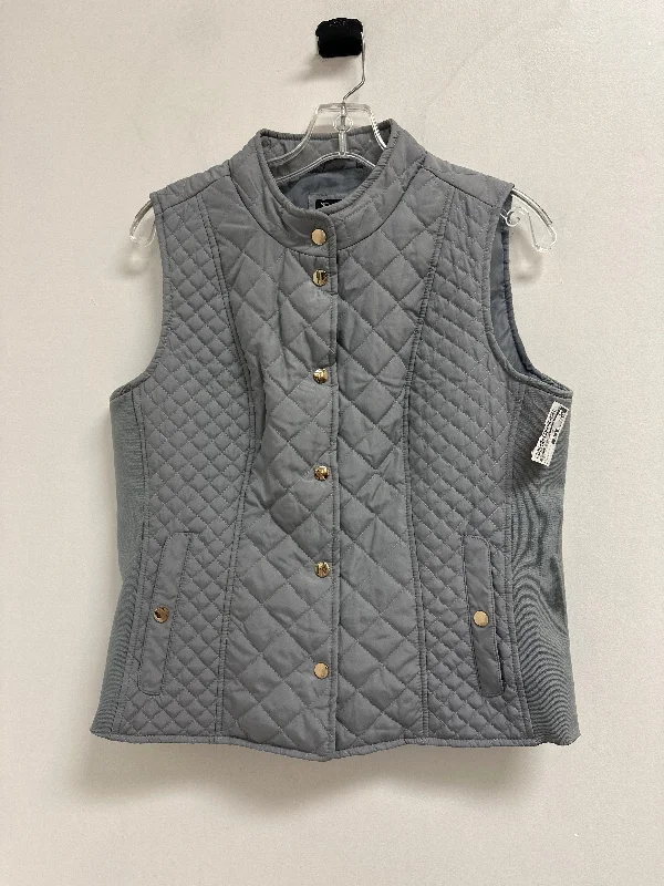 Vest Puffer & Quilted By New Directions In Grey, Size: S