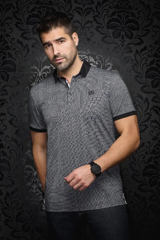 Au Noir Stretch Short-Sleeve Polos | Ezra Black