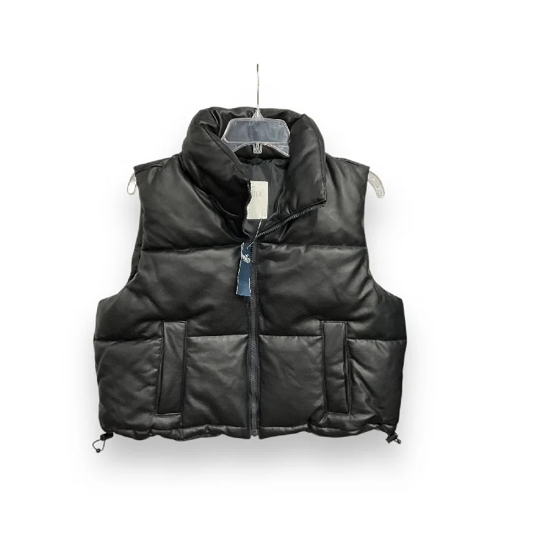 Vest Puffer & Quilted By Hollister In Black, Size: M