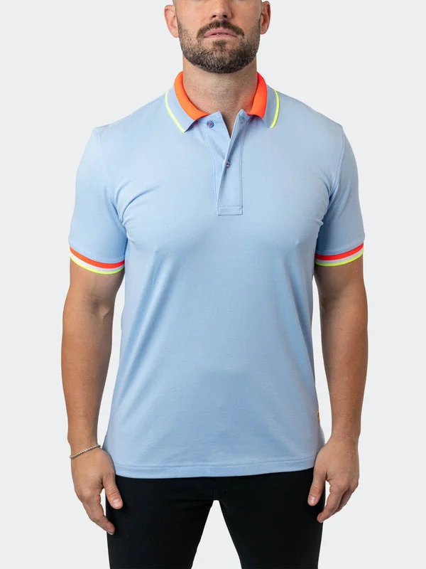 Maceoo Stretch Short-Sleeve Polos | Polo TipBerlin Blue