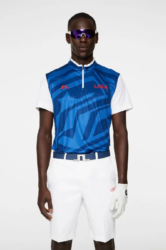 Fabien USA GOLF Mockneck Polo