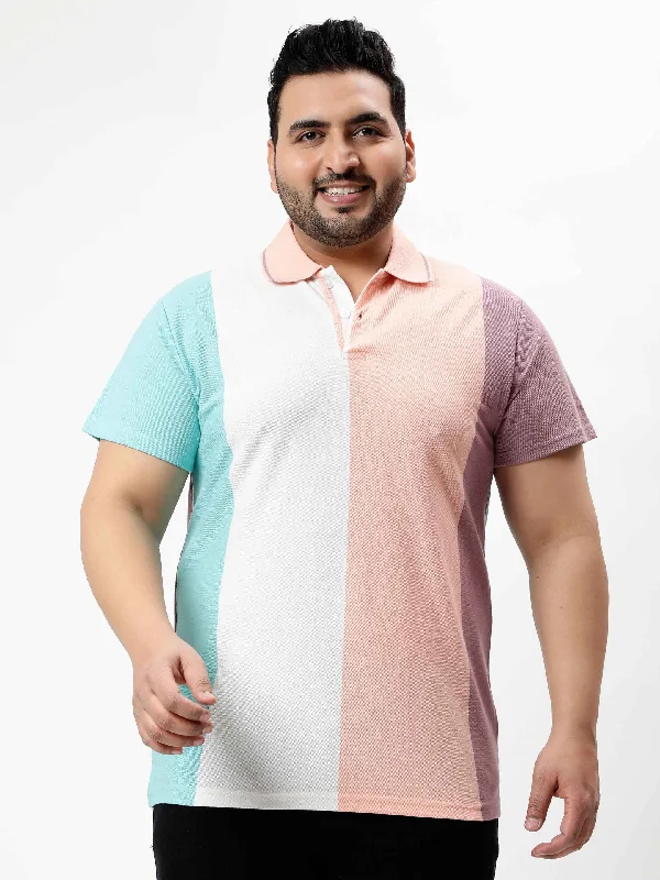 Cyan Multicolor Premium Polo T-shirt